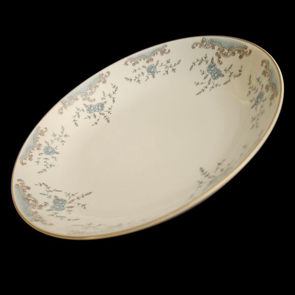 Imperial China Seville 5303 W Dalton 7.5" Bowls Set of 3 Japan Blue Floral Gold - Picture 1 of 6